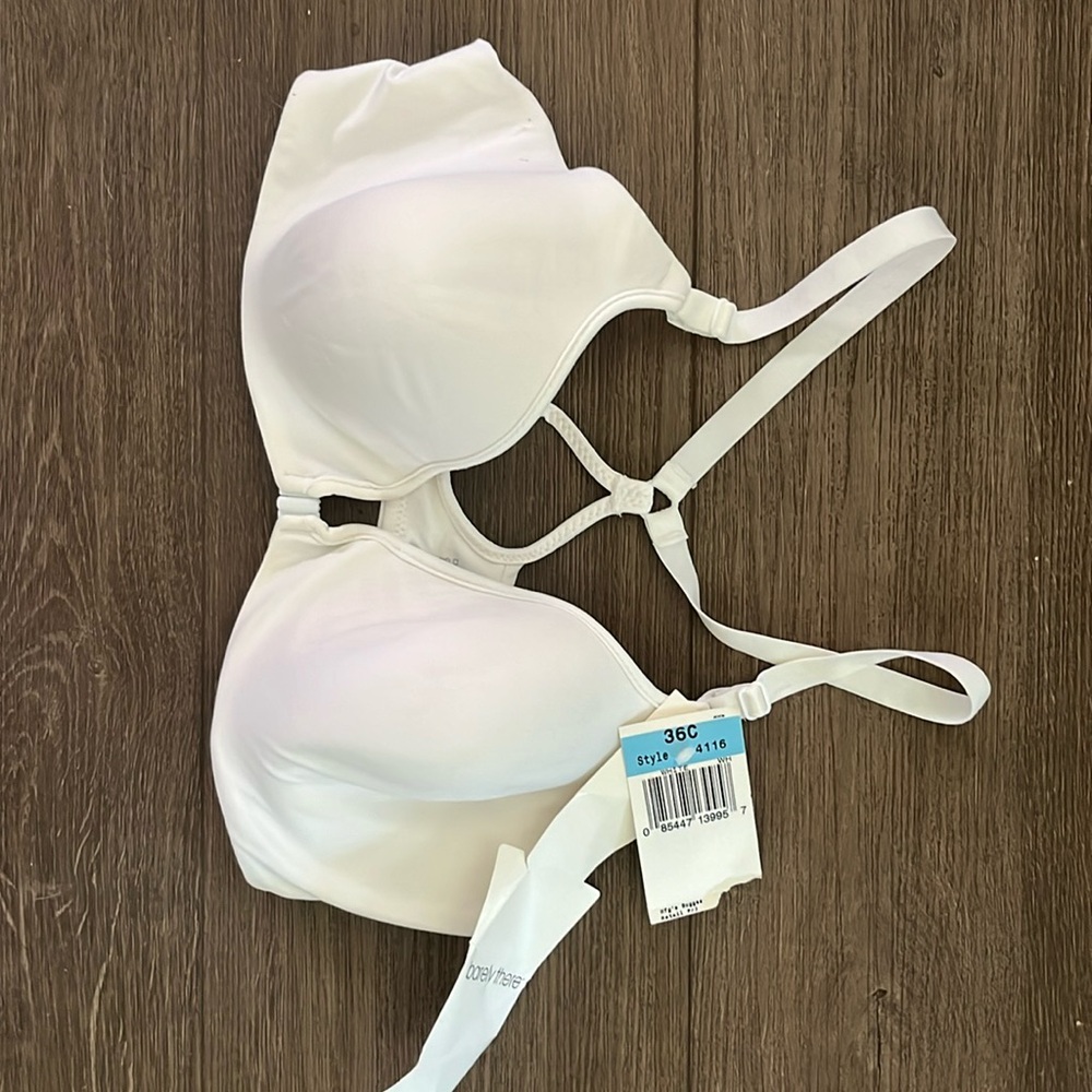 Barely there racer back white bra 36C NWT